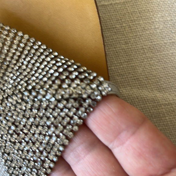 Free People New Lola Cruz Flat metallic Silver rhinestone sandal. Super Chic❤️🌈 - Picture 12 of 12